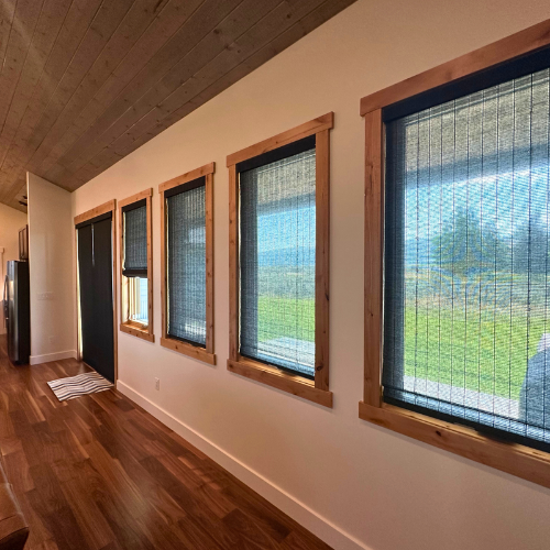 Window covering in house